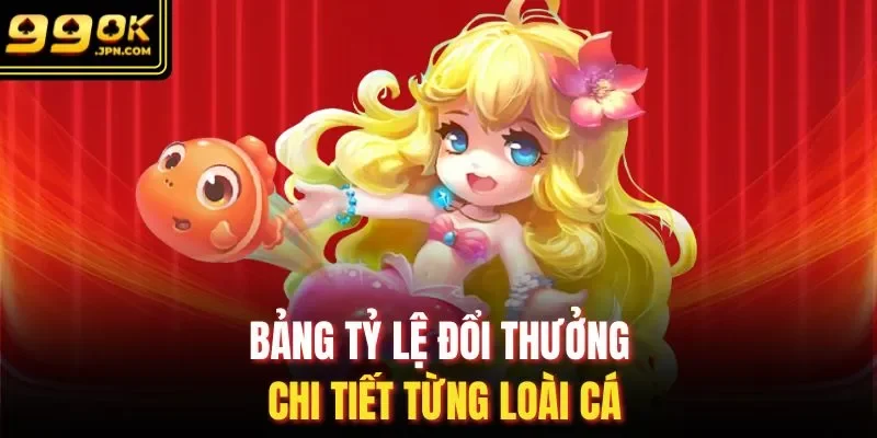 Bảng tỷ lệ đổi thưởng chi tiết từng loài cá